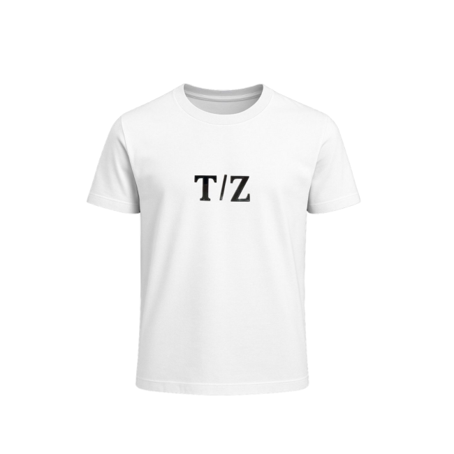 Camiseta TZ | Branca | Aplique verniz preto - Tribo Zero