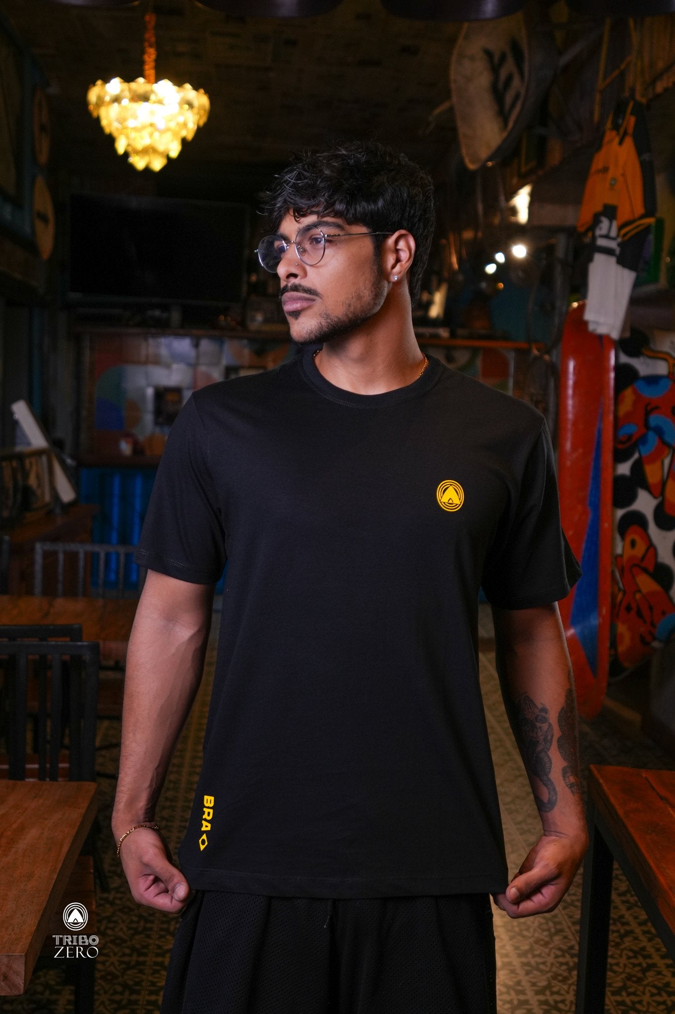 Camiseta Digital Brasileira Preta - Tribo Zero - vista de frente
