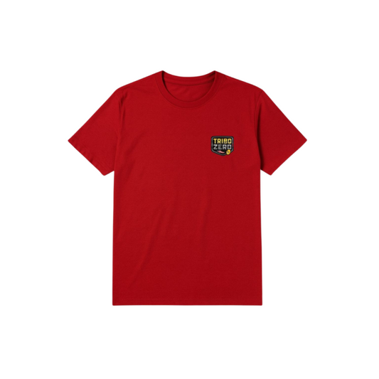 Camiseta TZ |Vermelha | Logo chapado peito - Tribo Zero